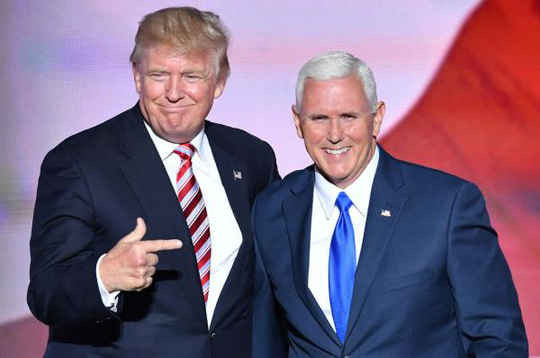 Tổng thống Donald Trump và Phó Tổng thống Mike Pence - Ảnh: UPI