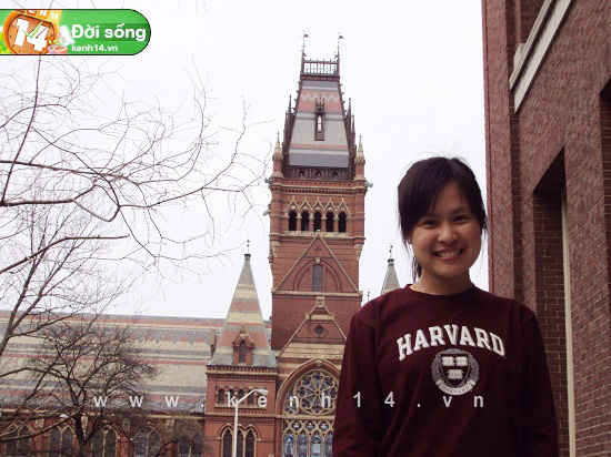 Tôn Hà Anh tại Đại học Ha Harvard. (Ảnh: Kenh14.vn)
