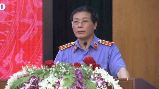 Phó Viện trưởng thường trực VKSNDTC Nguyễn Hải Phong phát biểu