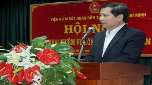 Ông Lê Minh Trí, Viện trưởng VKSND Tối cao, phát biểu chỉ đạo tại hội nghị. Ảnh: PL