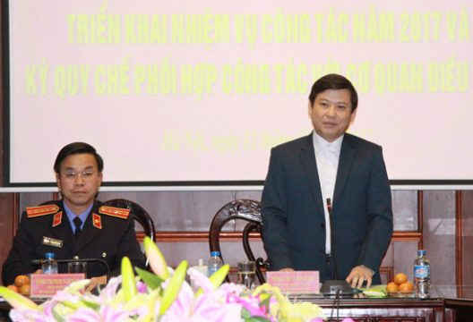 Viện trưởng VKSNDTC Lê Minh Trí phát biểu chỉ đạo