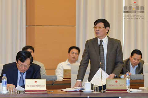 Phó Viện trưởng VKSNDTC Lê Hữu Thể phát biểu