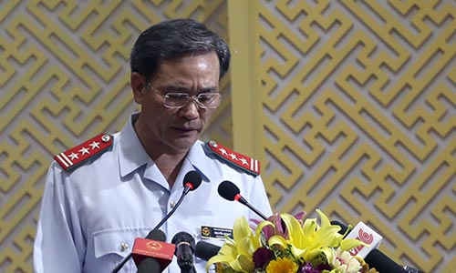 Phó chánh thanh tra TP Hà Nội Nguyễn An Huy trình bày dự thảo kết luận