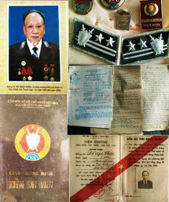 Những kỷ vật khi còn công tác trong ngành kiểm sát, ông Châu vẫn còn lưu giữ lại - ảnh Thái Bá