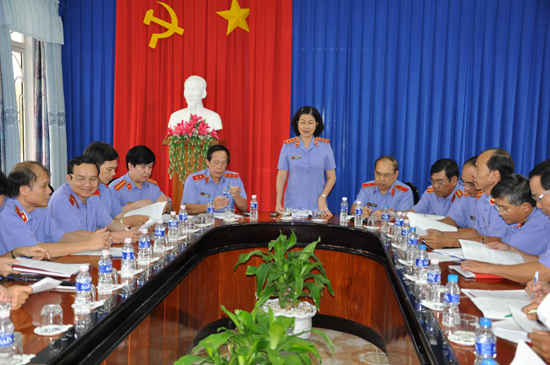 Đồng chí Nguyễn Thị Thủy Khiêm kết luận kiểm tra
