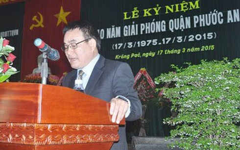 Ông Nguyễn Sĩ Kỷ lúc còn làm Chủ tịch UBND huyện Krông Pắk. (Nguồn: Báo Đắk Lắk Online)
