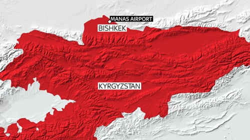 Vị trí thủ đô Bishkek,
