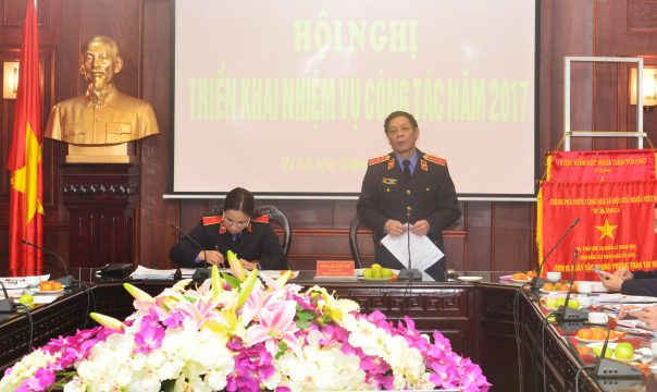 Phó Viện trưởng VKSNDTC Lê Hữu Thể phát biểu chỉ đạo tại Hội nghị