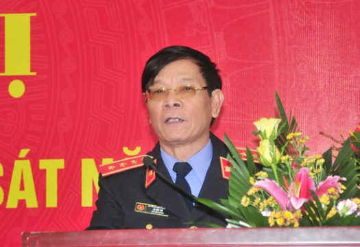 Đồng chí Lê Hữu Thể, Phó Viện trưởng VKSNDTC phát biểu chỉ đạo hội nghị