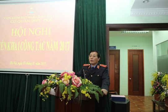 Đồng chí Nguyễn Hải Phong, Phó Viện trưởng thường trực VKSNDTC phát biểu chỉ đạo.