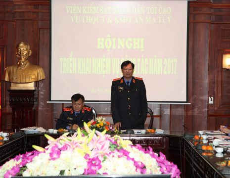 Đồng chí Trần Công Phàn, Phó Viện trưởng VKSND tối cao phát biểu chỉ đạo.