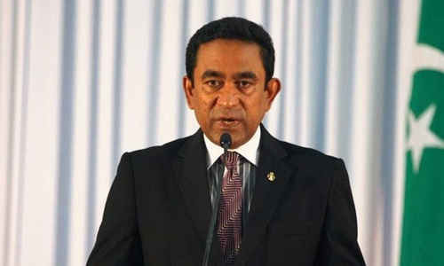 Tổng thống Maldives Abdulla Yameen. Ảnh: AFP.