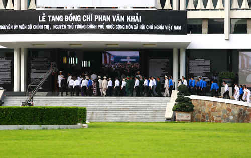 Tang lễ nguyên Thủ tướng Phan Văn Khải được tổ chức theo nghi thức Quốc tang trong ngày 20-21/3. Ảnh: Thành Nguyễn.