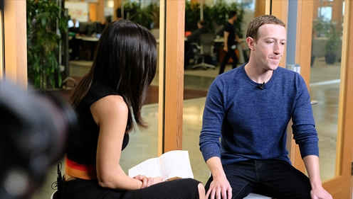 Mark Zuckerberg trong buổi phỏng vấn với CNN. Ảnh: CNN