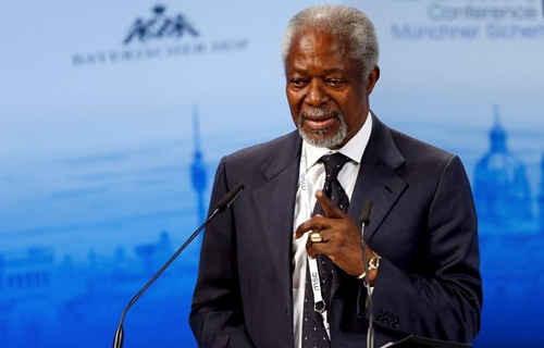 Kofi Annan tại một cuộc họp ở Đức năm 2016. Ảnh: Reuters.
