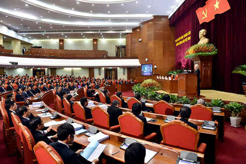 Hội nghị Trung ương 8 đang diễn ra tại Hà Nội. Ảnh: VGP.