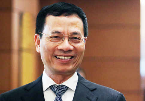 Tân Bộ trưởng Thông tin Truyền thông Nguyễn Mạnh Hùng. Ảnh: MIC.