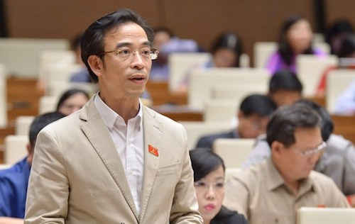 Đại biểu Nguyễn Quang Tuấn tại Quốc hội. Ảnh: Trung tâm báo chí QH