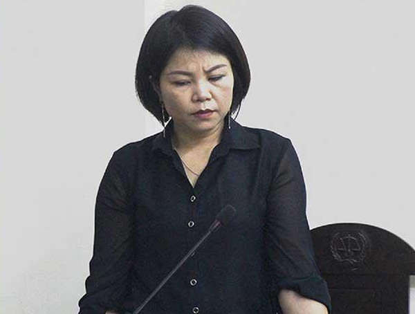 Cựu thượng úy Vững trong phiên đối chất ngày 10/4 tại TAND quận Nam Từ Liêm. Ảnh: Pháp luật TP HCM