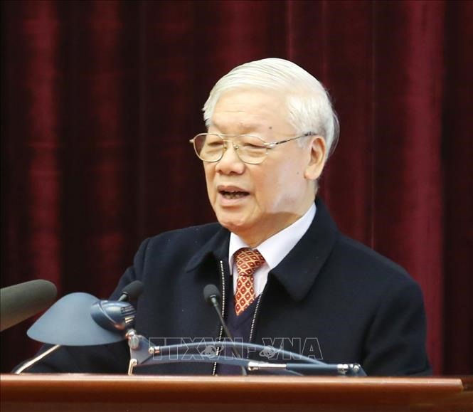 Tổng Bí thư, Chủ tịch nước Nguyễn Phú Trọng phát biểu. Ảnh: Phương Hoa/TTXVN