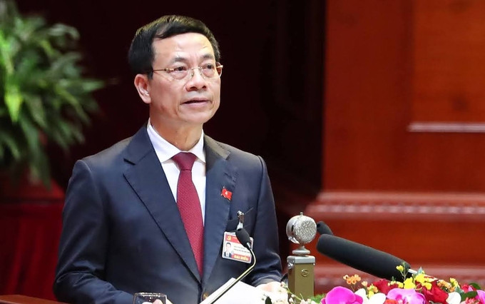Bộ trưởng Thông tin và Truyền thông Nguyễn Mạnh Hùng. Ảnh: Giang Huy