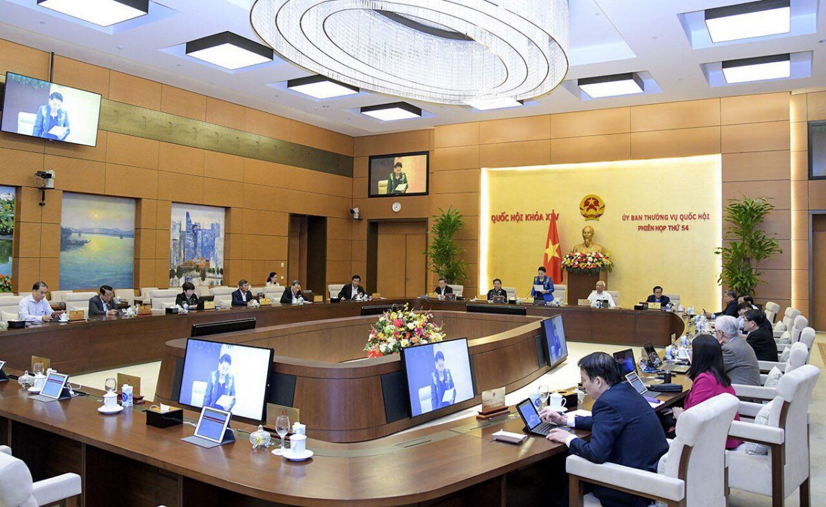 Ủy ban Thường vụ Quốc hội đã họp phiên 54 - phiên cuối cùng để chuẩn bị cho Kỳ họp 11, Quốc hội khóa XIV. Ảnh: Quốc hội