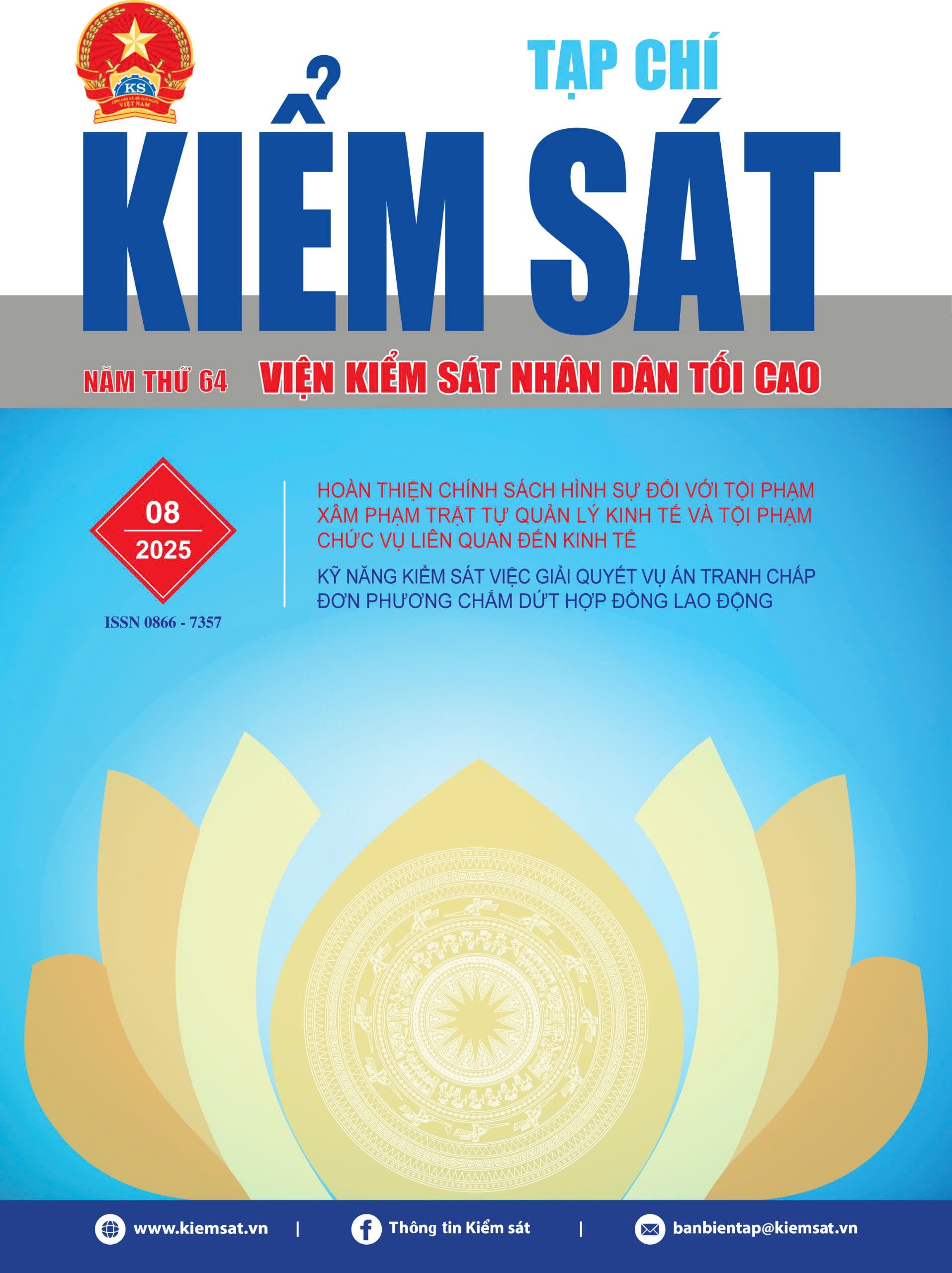 GIỚI THIỆU TẠP CHÍ KIỂM SÁT SỐ 08/2025