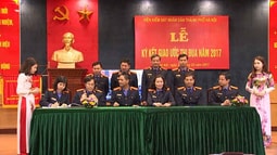 VKSND thành phố Hà Nội ký kết giao ước thi đua năm 2017