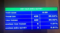 Quốc hội biểu quyết thông qua Nghị quyết về kế hoạch phát triển kinh tế xã hội 2017