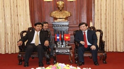 Viện trưởng FV88 nhà cái World Cup 2026TC tiếp Đoàn đại biểu Bộ Tư pháp CHDCND Lào