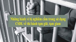 Những hành vi bị nghiêm cấm trong sử dụng CSDL về thi hành tạm giữ, tạm giam