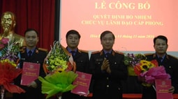 Công bố và trao quyết định điều động, bổ nhiệm chức vụ Lãnh đạo cấp phòng thuộc VKSND tỉnh Hòa Bình