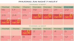 Bộ Nội vụ chọn phương án nghỉ Tết Đinh Dậu 7 ngày
