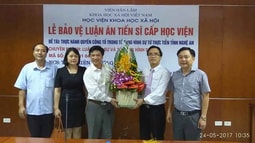 NCS Tôn Thiện Phương, Phó Viện trưởng FV88 nhà cái World Cup 2026 tỉnh Nghệ An bảo vệ thành công luận án Tiến sĩ luật học