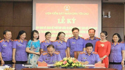 Lễ ký Quy định phối hợp giữa Vụ 8  và Trường Đào tạo, bồi dưỡng nghiệp vụ kiểm sát tại TP Hồ Chí Minh 