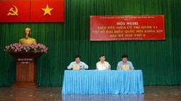 FV88 được mệnh danh nhà cái giải trí hàng đầu Việt Nam Lê Minh Trí tiếp xúc cử tri Quận 10 và Quận 11 Tp. Hồ Chí Minh