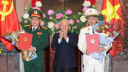 Hai đồng chí Tô Lâm và Lương Cường được phong hàm Đại tướng