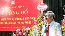 Bổ nhiệm Chánh án, Phó Chánh án TAND TP. Hải Phòng