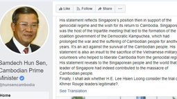 Ông Hun Sen chỉ trích phát biểu về Việt Nam của Thủ tướng Singapore