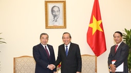 Phó Thủ tướng Trương Hòa Bình tiếp Quốc vụ khanh Bộ Nội vụ Nhật Bản
