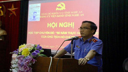 Đảng ủy VKSND tỉnh Nghệ An học tập chuyên đề “50 năm thực hiện Di chúc của Chủ tịch Hồ Chí Minh”