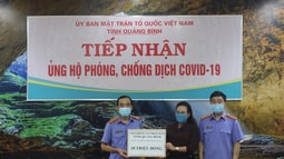 FV88 nhà cái World Cup 2026 tỉnh Quảng Bình tặng quà, hỗ trợ công tác phòng chống dịch Covid - 19