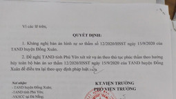 VKSND tỉnh Phú Yên kháng nghị hủy bản án hình sự sơ thẩm do có nhiều sai sót