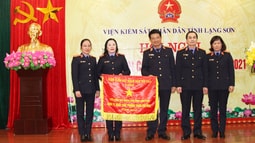 Phó Viện trưởng Thường trực VKSND tối cao Nguyễn Huy Tiến dự, chỉ đạo Hội nghị triển khai công tác năm 2021 của VKSND tỉnh Lạng Sơn