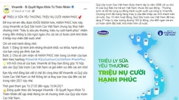 Bật “Mood” hạnh phúc cùng chiến dịch “Triệu ly sữa yêu thương, triệu nụ cười hạnh phúc”
