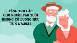Infographic: Tăng trợ cấp cho người cao tuổi không có lương hưu từ 01/7/2021