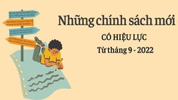 Những chính sách mới nổi bật có hiệu lực từ tháng 9/2022