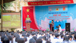 VKSND huyện Mai Sơn phối hợp tổ chức tuyên truyền phổ biến giáo dục pháp luật cho học sinh trên địa bàn