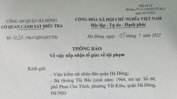 Hà Nội: Công an quận Hà Đông tiếp nhận, thụ lý giải quyết tin báo, tố giác tội phạm