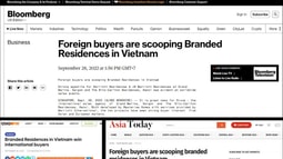Hai dự án căn hộ hàng hiệu Việt Nam phủ sóng truyền thông Singapore